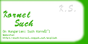 kornel such business card